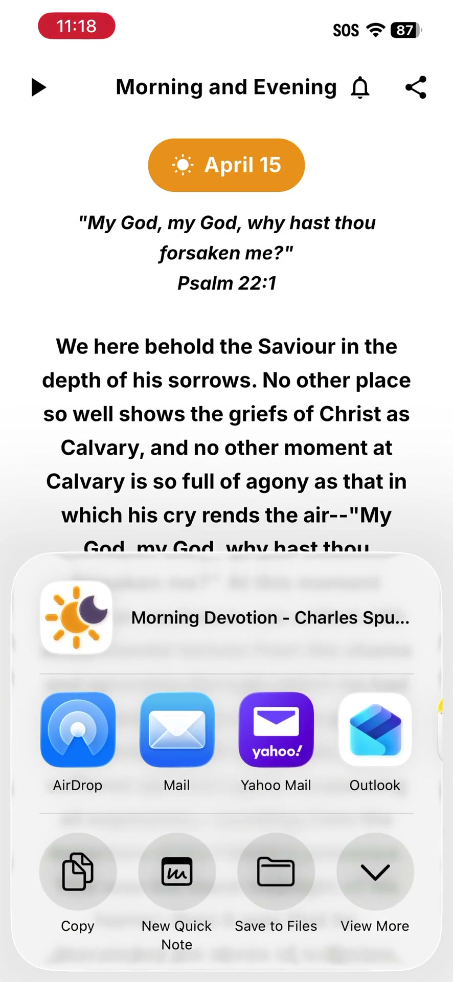 Video: daily reminder notifications and sharing a devotion