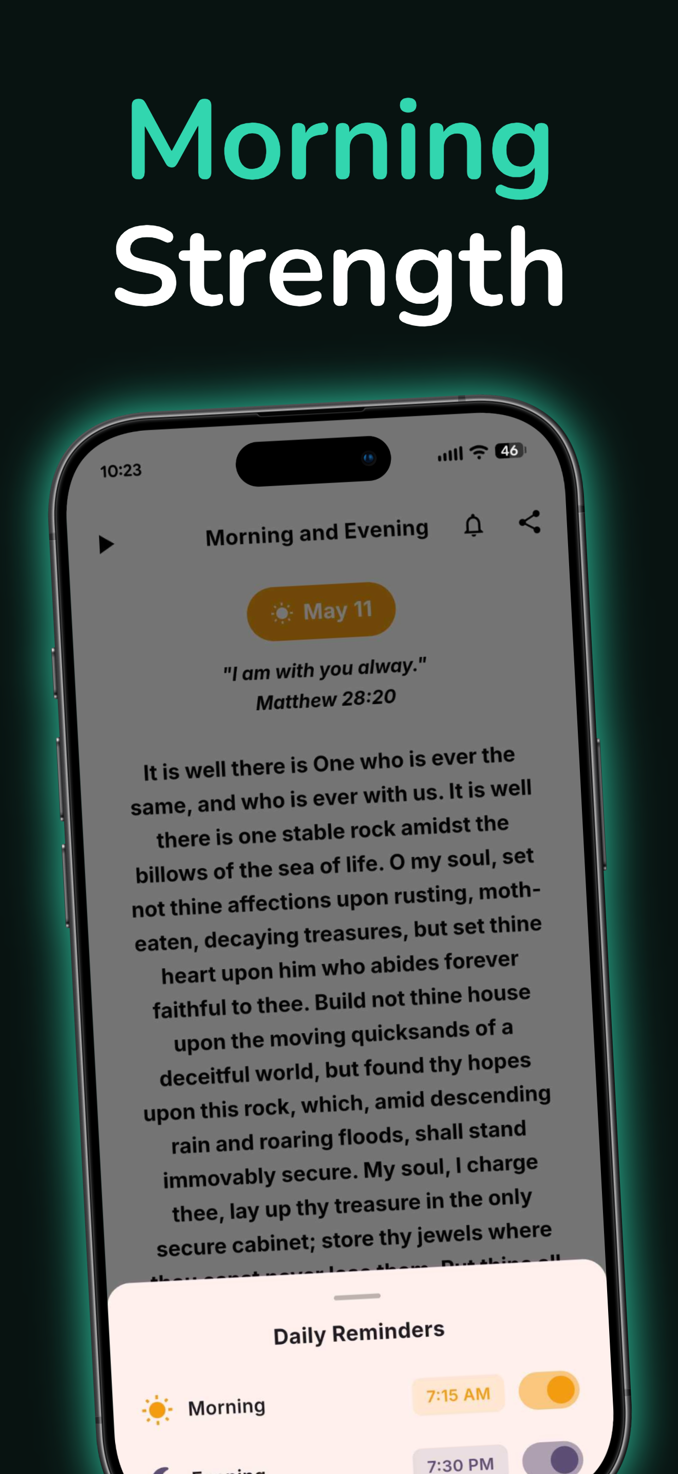 Morning Strength — daily reminders