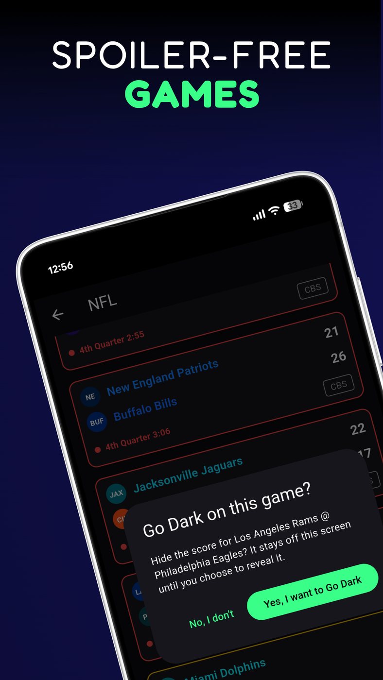 Confirm before a game goes dark.